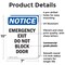 Signmission Emergency Exit Do Not Block Door, 7 in W x Rectangle, Plastic OS-2PACK-NS-P-710-V-11805 - alternate 2